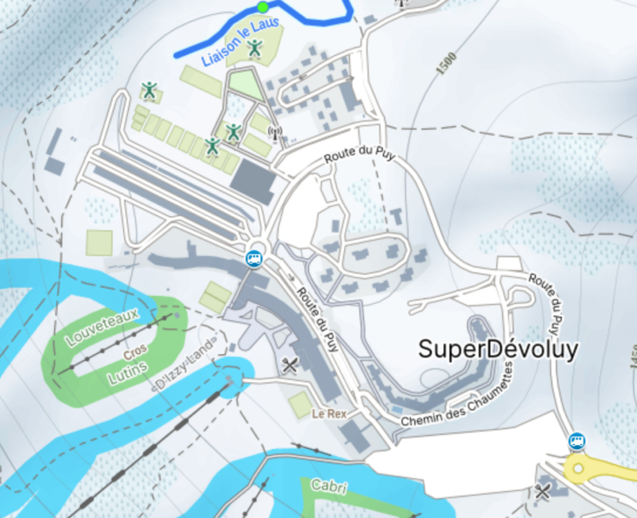 Mapa Superdévoluy